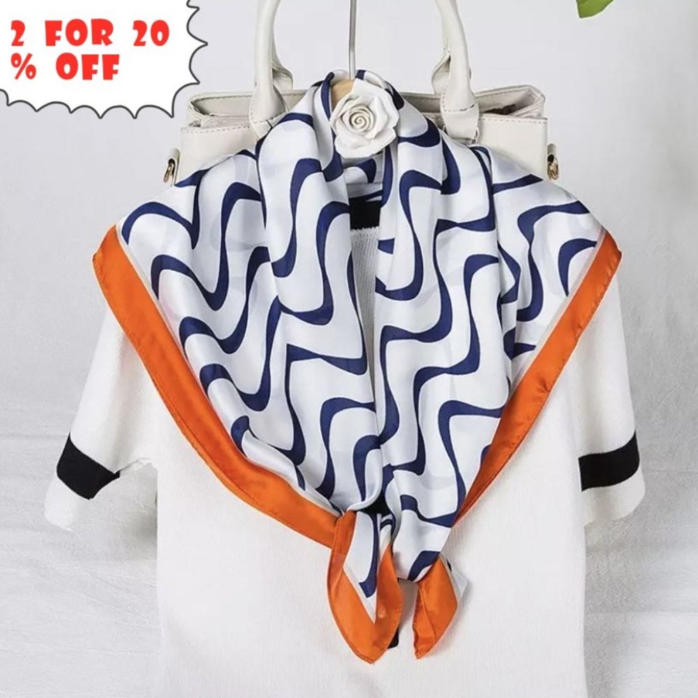 Boho silky square scarf